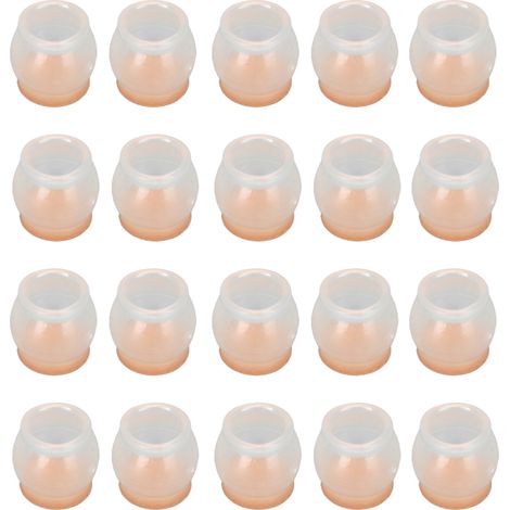 20 Protections de Pieds de Chaise Anti-Dérapantes Réduction du Bruit Épais avec Coussin Feutre Rond (1/5)