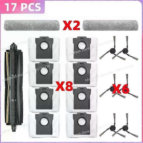 Accessoires compatibles avec l'aspirateur MOVA Z50 Ultra : ensemble de 8 pièces comprenant un rouleau principal, une brosse latérale, un filtre HEPA, un sac à poussière, etc. (1/5)