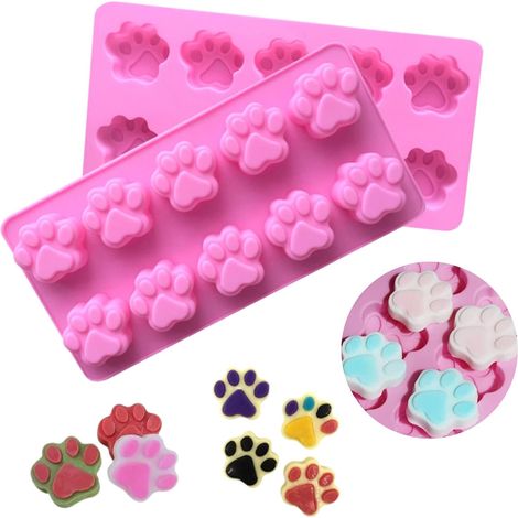 1 moule à glaçons en silicone Divers accessoire de portail, forme patte de chien, antiadhésif, alimentaire, -40 à 230 °C (1/5)
