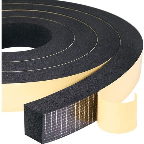 Joint De Porte, Joint D'étanchéité De Mousse Adhésive, Bande Caoutchouc Anti-Froid Antichoc, 2 Rouleaux 25mm X10mm X4m, Noir Et Jaune (Chacun 2 M) (1/4)