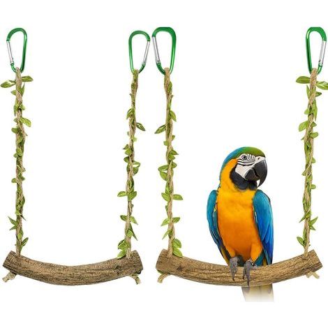 Swings, Vine Wood Perches, 20cm Rope, 18cm Rod, For Parakeets and Birds (1/5)