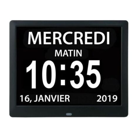 Horloge calendrier numérique One Piece 7 pouces avec date et heure, horloge Alzheimer pour parents, machine de rappel de médicaments pour grands-parents et enfants,noir,204 x 143 x 24mm (1/4)