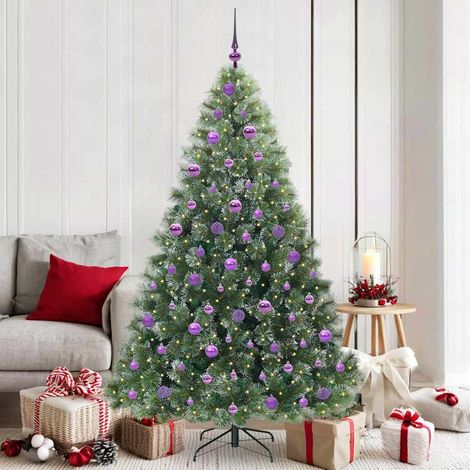 Künstlicher Weihnachtsbaum mit 300 LEDs Grün 180 cm PE und PVC