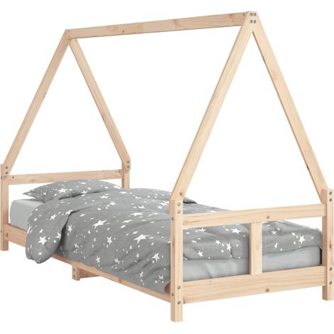Lit Simple，Lit enfant，Cadre de lit pour enfants 80x200 cm bois de pin massif CFW7507023 (1/5)