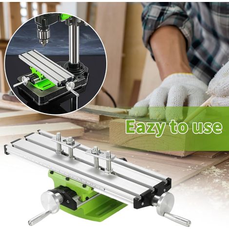 Tavolo di fresatura multifunzione, tavolo trasversale regolabile Tavolo di lavoro per supporto trapano da banco, mini trapani e porta trapani, X: 200 mm, Y: 50 mm (1/4)