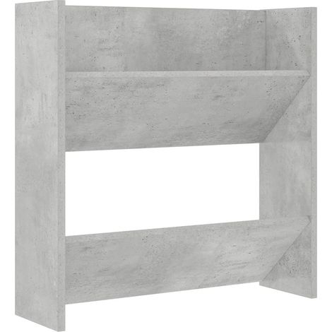 Zapatero moderno de pared práctico para guardar cosas 60 x 18 x 60 cm fabricado en aglomerado gris hormigón 020047889 (1/5)