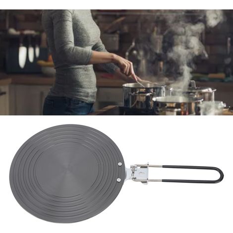 Plaque conductrice de chaleur pour fond de cuisinière à gaz, plaque chauffante anti-brûlure, protège-casserole, tapis de décongélation pour plaque à induction, plaque isolante thermique, 28 cm (1/5)