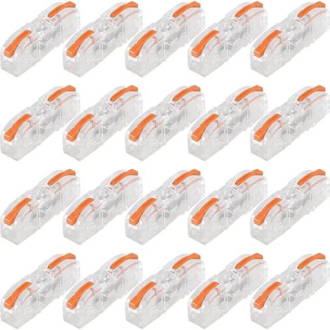 40 Hebelkabelverbinder – Für 28–12 AWG Drähte, schnelle und sichere Einzelverbindung, kompakte isolierte Klemmen (1/5)
