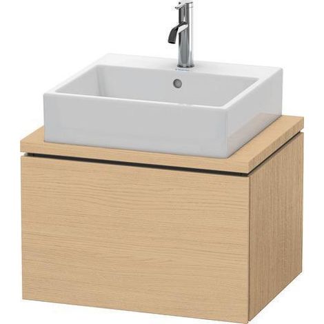 Meuble-lavabo L-CUBE 620x477mm 1 étagère coulissante we hgl ES NB centre