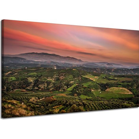 Lienzo impreso Panorama natural de las tierras altas 120x70 cm