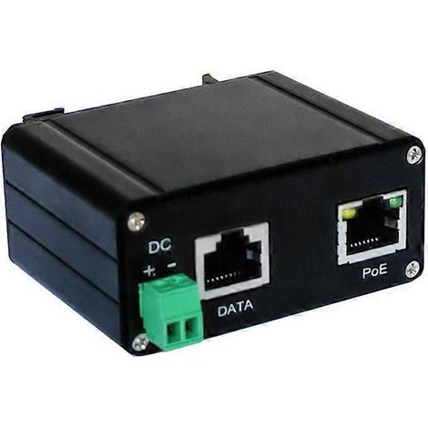 Injecteur PoE industriel 35 W 2,5 Gbit/s, entrée 12-60 Vcc, sortie 55 V 0,6 A, alimentation passive par Ethernet pour périphériques réseau (1/5)