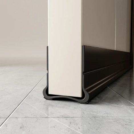 Filiyano-Joint de porte autocollant gris de 93 cm, anti-poussière et insonorisant, en PVC souple avec doublure en coton, convient pour la maison et le (1/5)