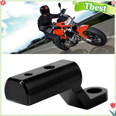 Tbest scooter Support de montage d'extension de Base de rétroviseur crochets Support de Support pour motos (noir) auto coffret Noir (1/5)
