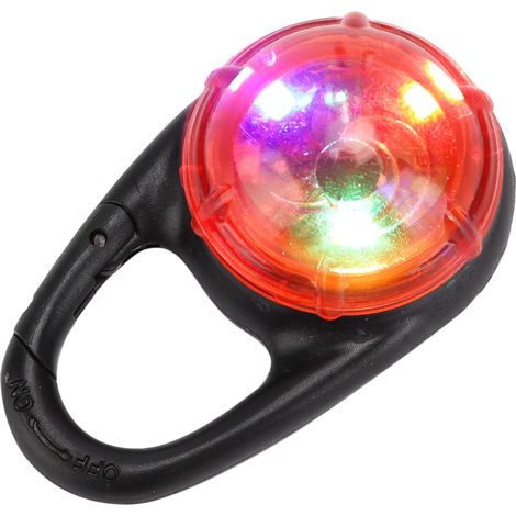 Pendentif LED lumineux et étanche pour chien, clip de collier pour la sécurité nocturne extérieure des chiens et chats - Lumière rouge (1/5)