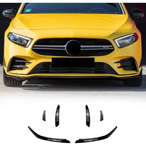 Ein Satz glänzend schwarzer ABS-Frontscheiben für Mercedes-Benz A-Klasse W177 A180 A200 A220 A35 AMG (1/4)