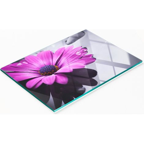 Tagliere e vassoio da cucina decorativo in vetro Gerbera 80x52 cm (1/5)