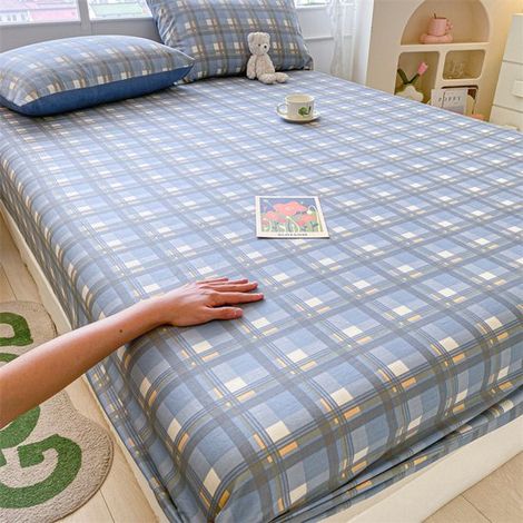 Drap-housse extensible - 180x200 cm - 29 cm de large - Coton - Élastique tout autour - B (1/2)