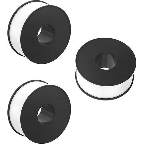 Lot de 3 Rouleaux de Ruban D'Étanchéité PTFE, 15mm x 6m Ruban de Plomberie, Anti-Fuites, Pour tuyaux, Pommeaux de Douche et Valves (1/5)