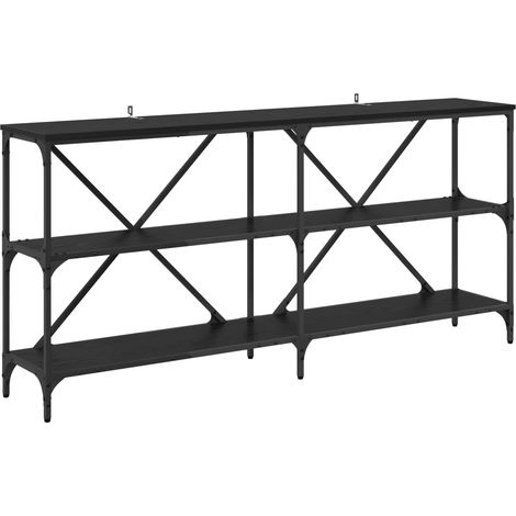 Maison Exclusive - Tavolo consolle Rovere Nero 160 x 30 x 75 cm Legno multistrato