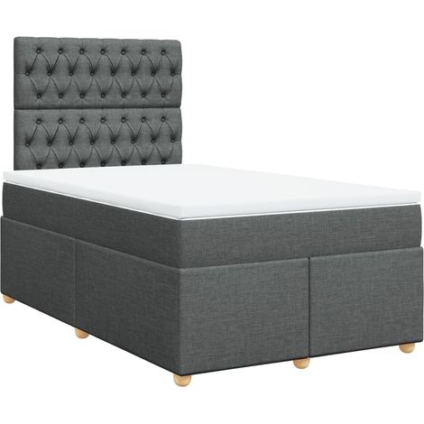 Maison Exclusive - Boxspringbett mit Matratze Dunkelgrau 120x200 (1/5)