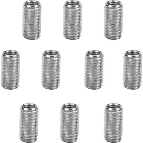 M8 en Acier Inoxydable (10 PCS) - Écrous à Visser M6 x 1,0 mm Femelle, M8 x 1,25 mm Mâle, 15mm Long, Kit de Réparation de Filetage pour Maintenance Matérielle