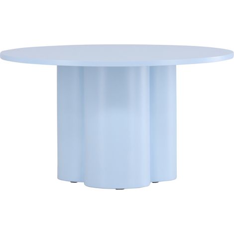 Table Basse Ronde "Olivia" 80cm Bleu Clair (1/5)