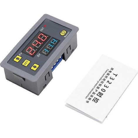 Digitales Zeitverzögerungsrelais 110 V/220 V mit zwei LED-Anzeigen, zyklischem Timer-Steuerschalter und einstellbarem Timer (1/5)