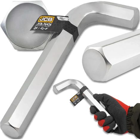 JCB Innensechskantschlüssel HEX CRV 26 mm 6-kant L-Typ