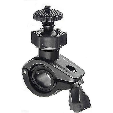 Support de guidon compatible avec GoPro (vis en O), support de montage rotatif à 360°, fixation rapide, adaptateur antidérapant (1 jeu, noir). (1/5)