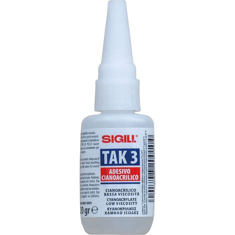 Sigill tak 3 colla universale cianoacrilica 20 g istantanea per tutti i materiali a presa ultra-rapida (1/4)