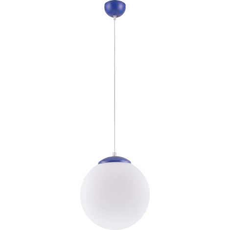 Suspensions Ugo acier/verre outremer 1xE27 30cm Sollux (1/5)