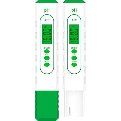 LEDANDER Stylo testeur de pH électronique de haute précision, test de pH, avec 3 paquets de poudre d'étalonnage, adapté à l'eau potable domestique, piscine (1/5)