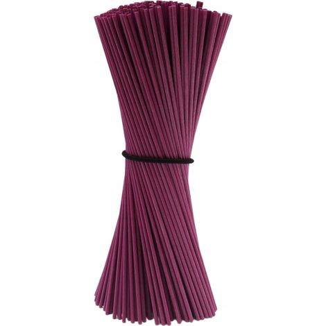 Bastoncini in fibra di rattan da 3 mm/25 cm - Viola, 50 pezzi (1/2)