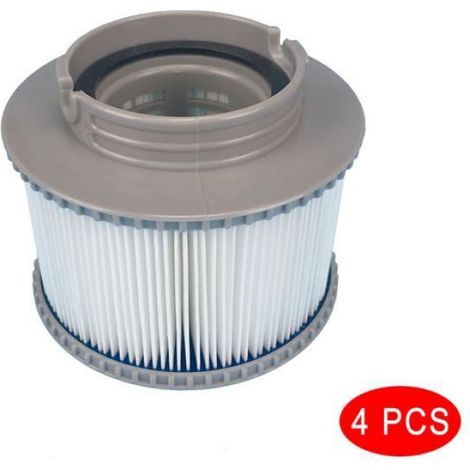 Cartouche Filtre Pompe Piscine - Diamètre 110 mm - Hauteur 86 mm - Extrémité Supérieure Boucle Inférieure Plate - Surface Filtration 10 Pieds Carrés - Lot de 4 (1/3)