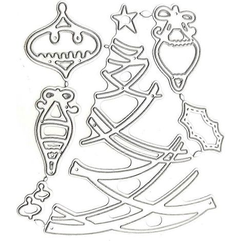 Weihnachts-Metallstanzformen, Schablone, DIY-Scrapbooking-Album, Papierkartenvorlage, Prägeform, Basteldekoration