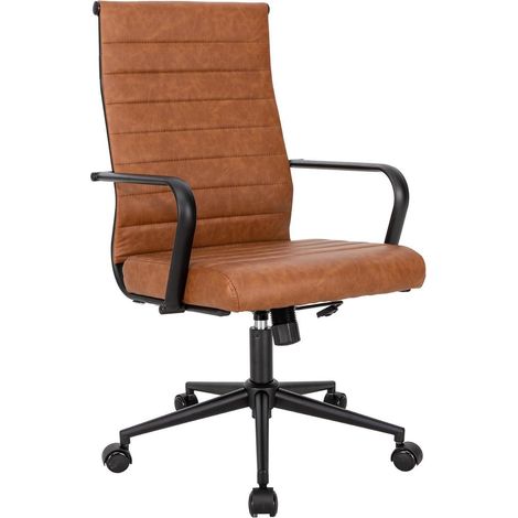 Bürostuhl ergonomisch 150 kg belastbar Wippfunktion Armlehne höhenverstellbar (1/5)