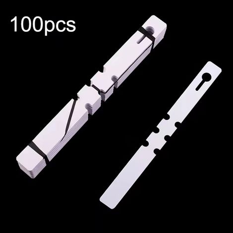 100 anneaux en PVC étanches pour étiquettes de fleurs, plantes, orchidées, fleurs de jardin, panneaux en plastique (1/5)