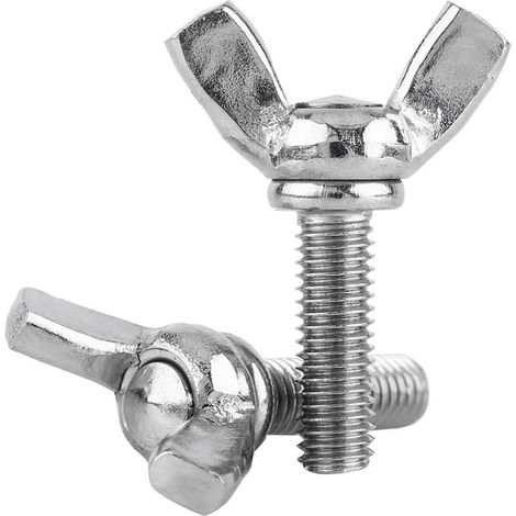 Ensemble de 5 vis papillon M5x10 mm, orné d'or et insoluble, associant papillon, bureau, machine et mobilier. (1/5)