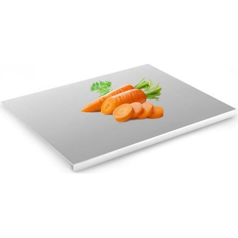 Planche à Découper Acier Inox 304 40x30cm, Design Durable Multifonction Lave-vaisselle Four, Aliments Viande/Fromage (1/3)