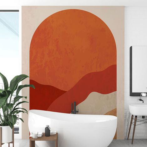 Papier peint panoramique - Désert Boho - 130 cm x 173 cm (1/4)