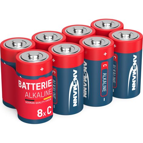 ANSMANN Piles Baby C 1,5V (lot de 8)