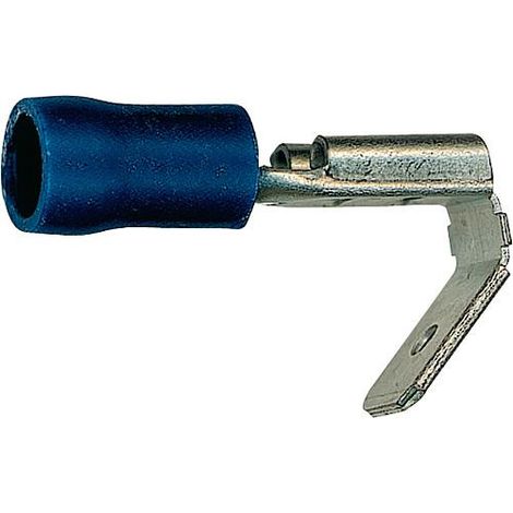 Cosse Faston avec derivation semi-isolee, 2,5 mm², 6,3 x 0,8mm Couleur bleu, emballage : 100 pcs (1/2)