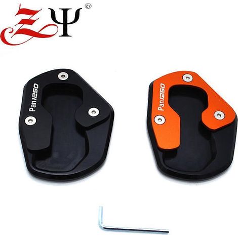 Tapis de pédales extra-large avec logo noir, compatible avec Harley Pan America 1250 S (2021). (1/5)