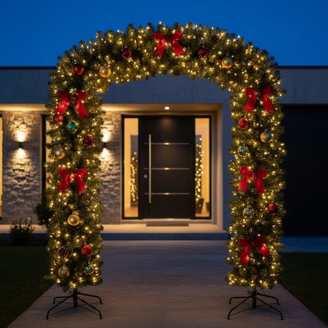 Arco di natale 100 % PVC per decorazione natalizia h 230 cm (1/5)