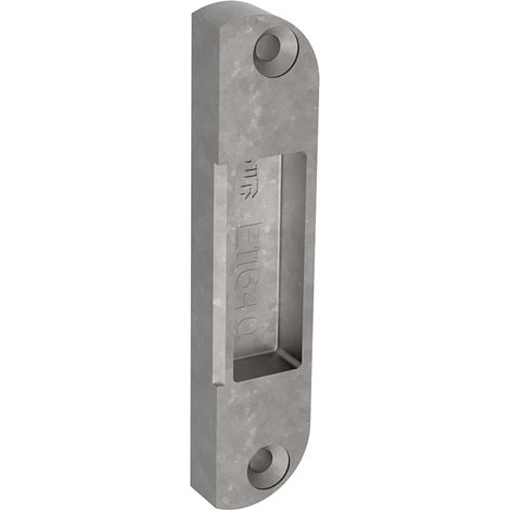 Ferco – Gâche pour crémone 1/2 tour – Zamak traité FerGuard argent® – Dimensions 85 x 18 x 9 mm – E116400001