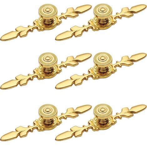 Sollbry Poignee Meuble Dorée 6 Pièces Bouton Meuble Bouton de Porte Poignée Meuble Poignet de Porte Cuisine Poignee de Meuble Vintage Poignée de Tiroir à Armoire Boutons de Portes de Cabinet (1/5)