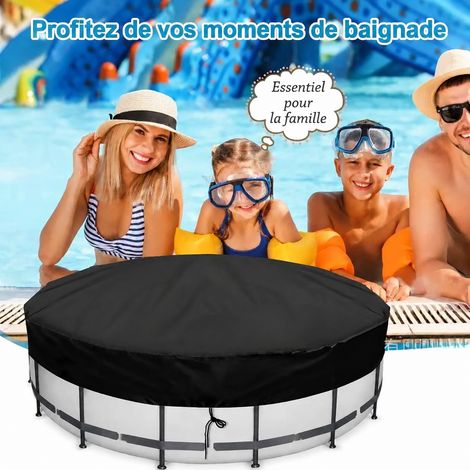 Bâche de protection ronde pour piscine et spa 4FT (12220) noir en tissu Oxford étanche 4ft 122 20 35 × 30 × 5 cm 300 g – Livraison gratuite (1/5)