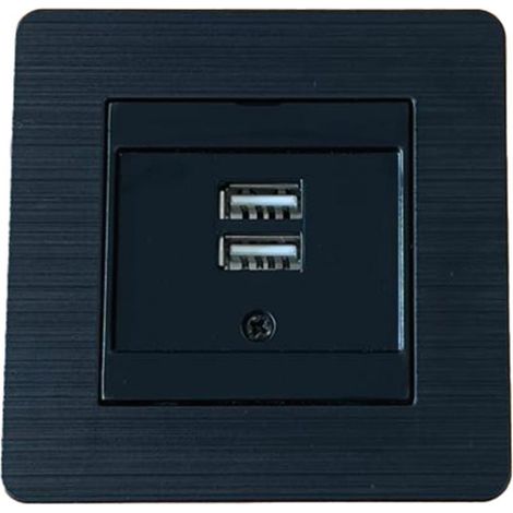 Base de Empotrar Salida USB Empotrar 2,1 A Marco Incluido Serie Selene
