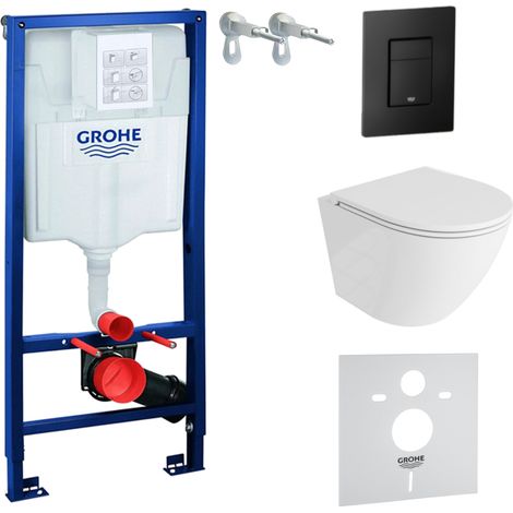 GROHE WC Set mit Vorwandelement, Wand-WC und Spülknopf (1/5)