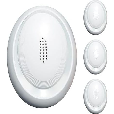 Version 2025 Améliorée, Répulseur Ultrasonore Contre Les Insectes et Rongeurs Évacue efficacement Rats, Moustiques, Cafards, Araignées, Souris, Puces, (4 PCS) 4 PCS - (1/5)